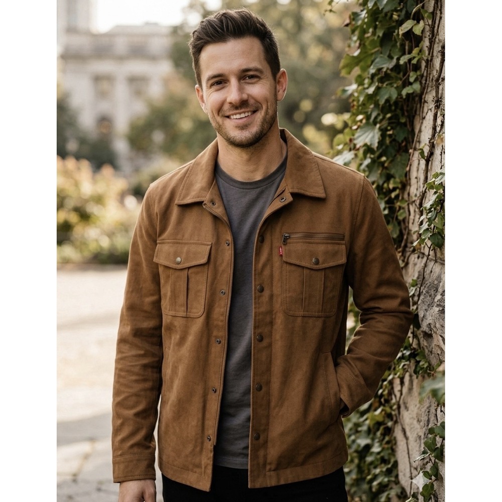 Levi's Men's Faux Suede Jacket (Toffee) New With Tags Men's Medium